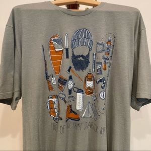 MENS XL T-SHIRT; CAMPING,WILDERNESS,OFF GRID THEME